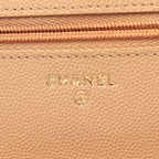 Chanel Shoulder Bag Quilted Beige Calf Chain Wallet — view 5