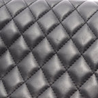 Chanel Shoulder Bag Quilted Black Lambskin Chain — view 9