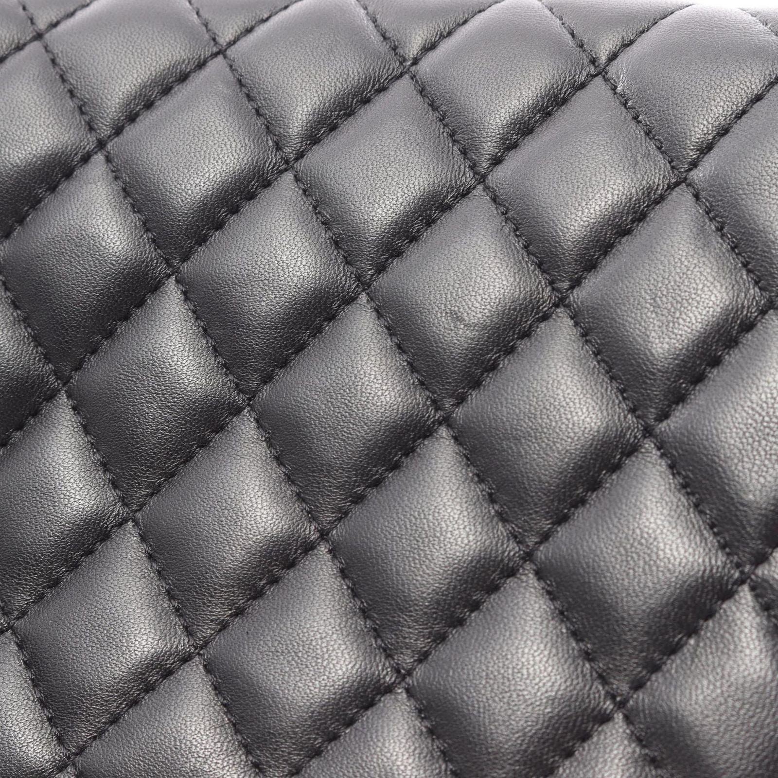 Chanel Shoulder Bag Quilted Black Lambskin Chain — view 9