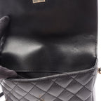 Chanel Shoulder Bag Quilted Black Lambskin Chain — view 7
