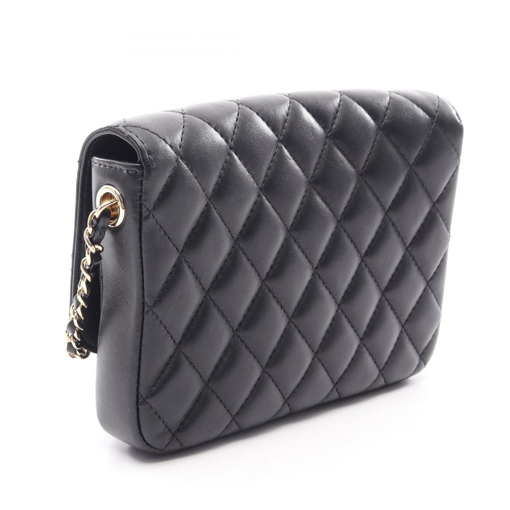 Chanel Shoulder Bag Quilted Black Lambskin Chain — view 2