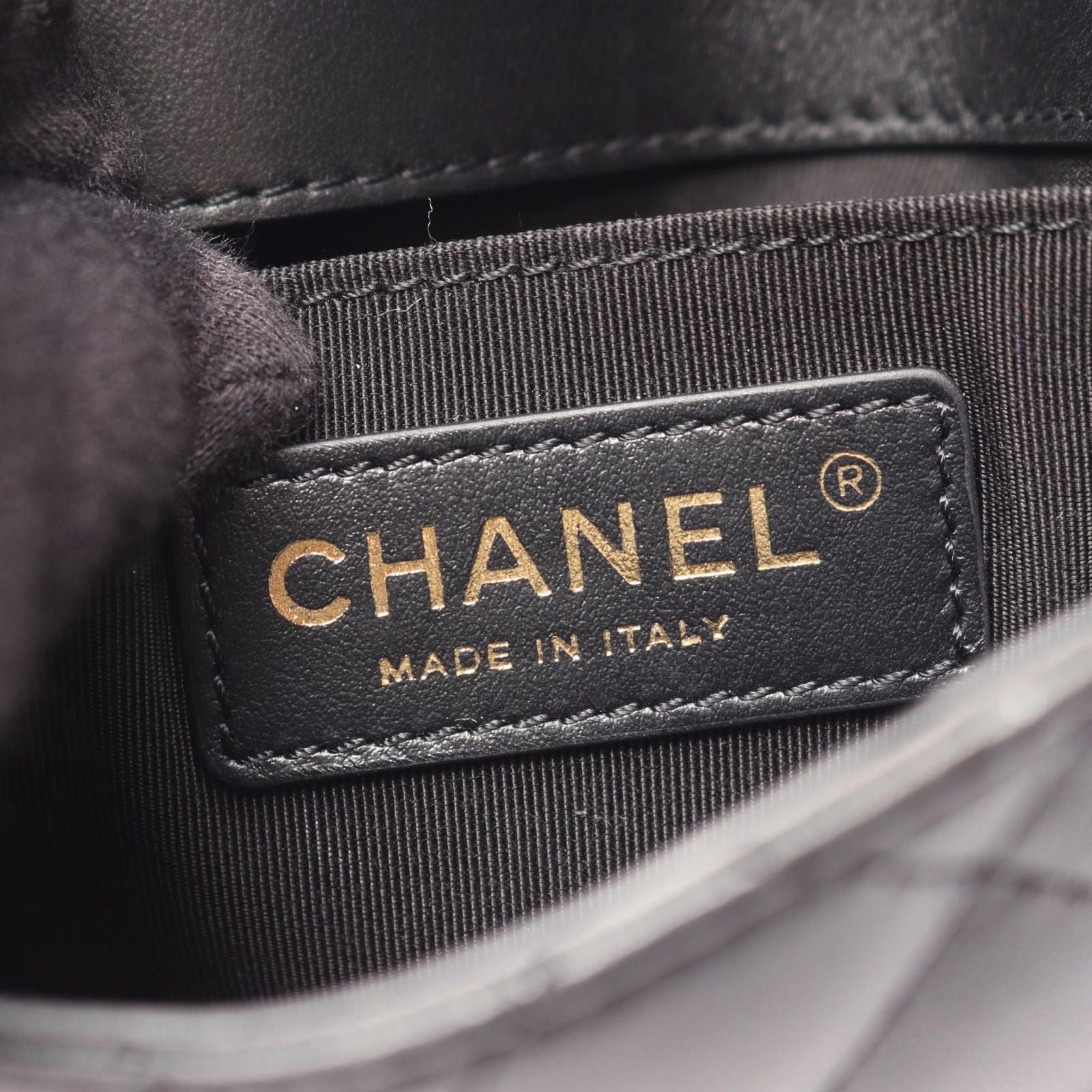 Chanel Shoulder Bag Quilted Black Lambskin Chain — view 5