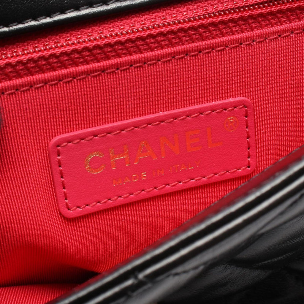 Chanel Shoulder Bag Quilted Black Lambskin 2-Way Chain — view 4