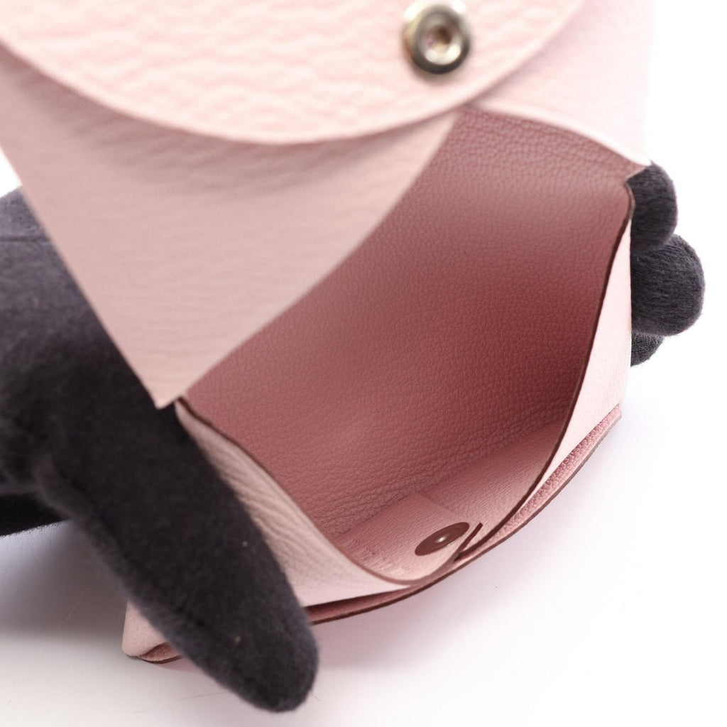 Hermes Coin Case Calvi Mauvepere Leather — view 4