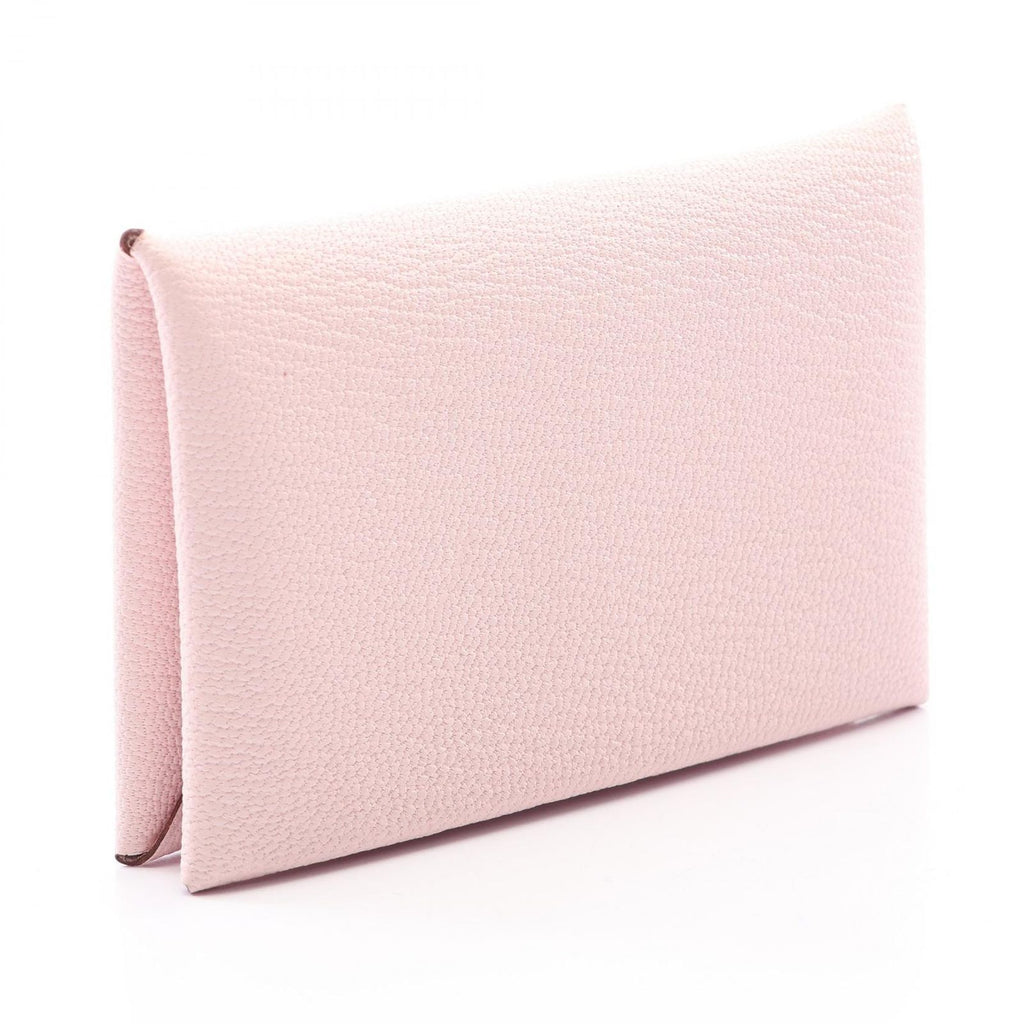 Hermes Coin Case Calvi Mauvepere Leather — view 2