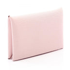 Hermes Coin Case Calvi Mauvepere Leather — view 2