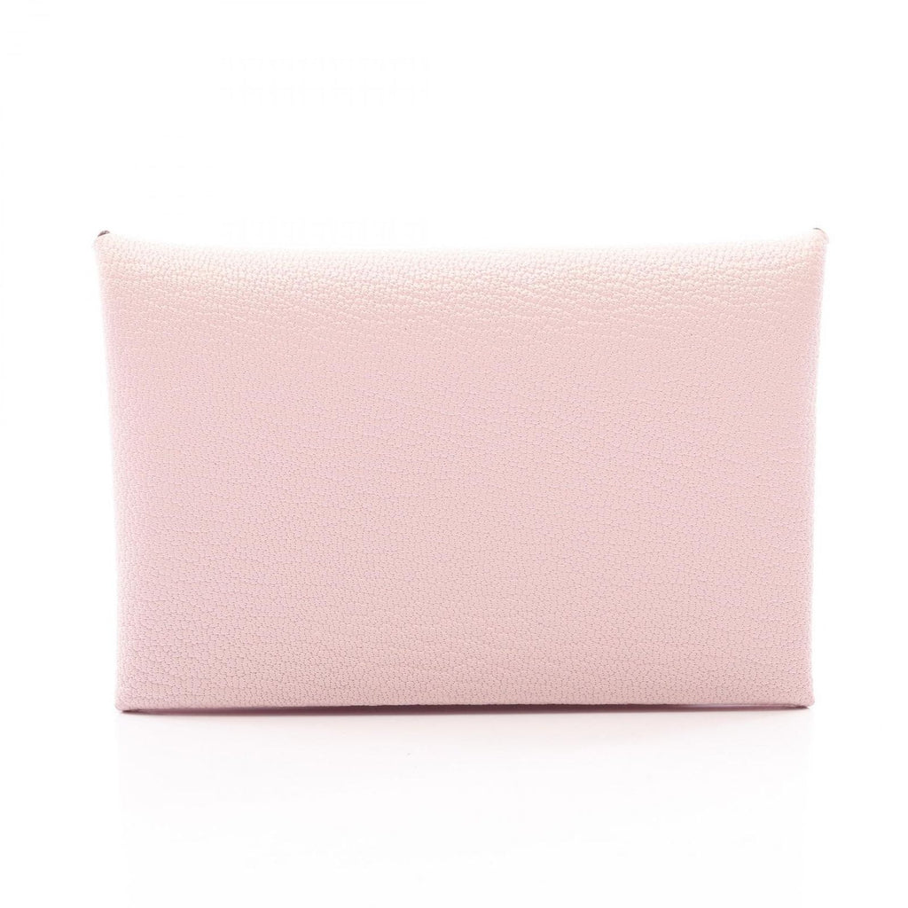 Hermes Coin Case Calvi Mauvepere Leather