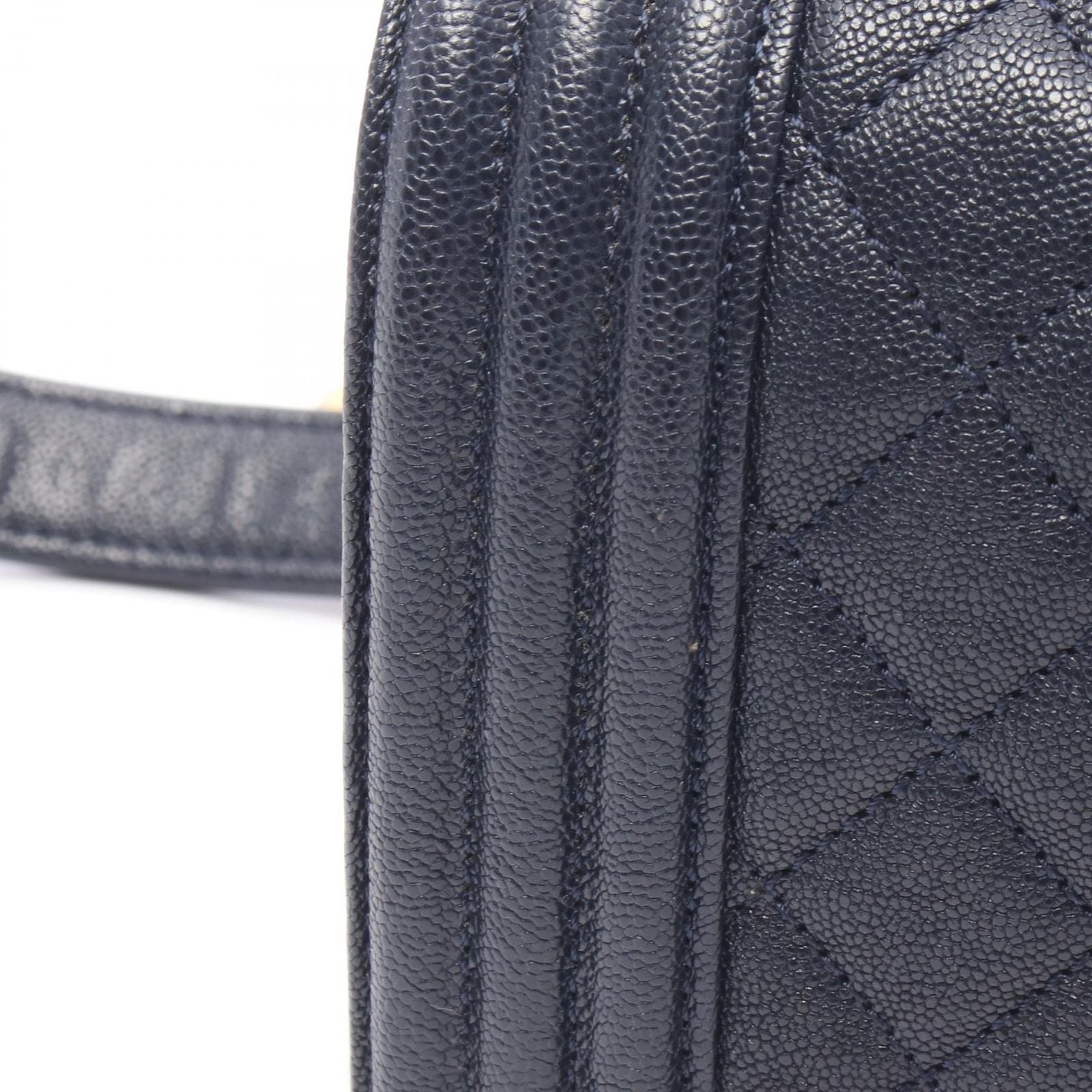 Chanel Shoulder Bag Boy Small Navy Calf Chain — view 7