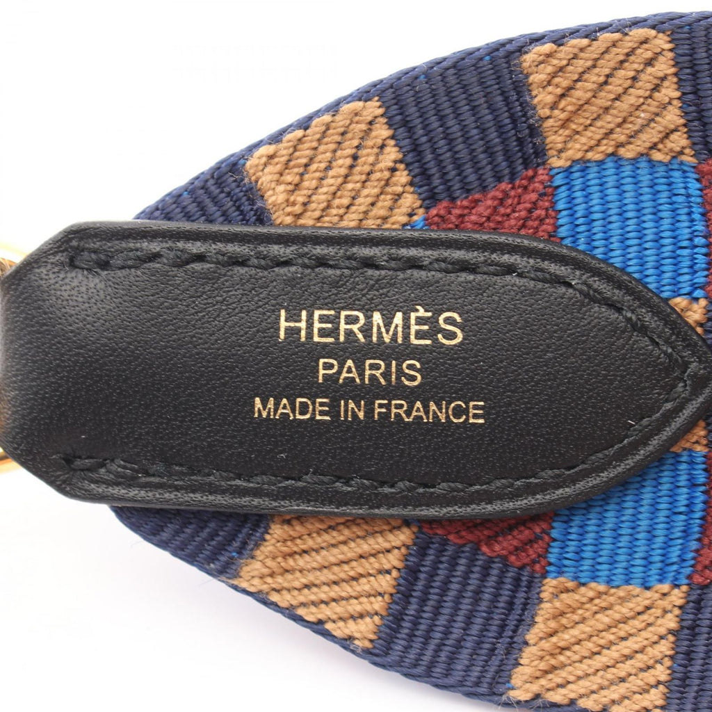 Hermes Shoulder Strap Bandouliere Sangle Maxi Quadrille Biscuit Rouge Ash — view 4