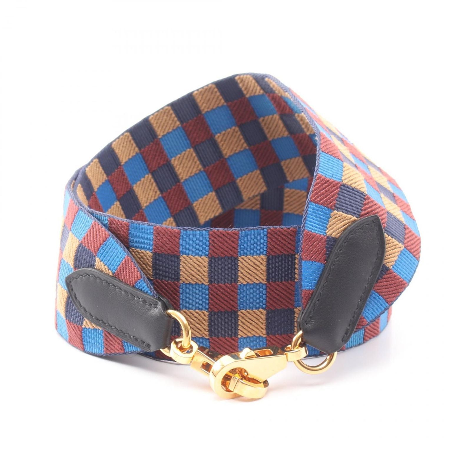 Hermes Shoulder Strap Bandouliere Sangle Maxi Quadrille Biscuit Rouge Ash