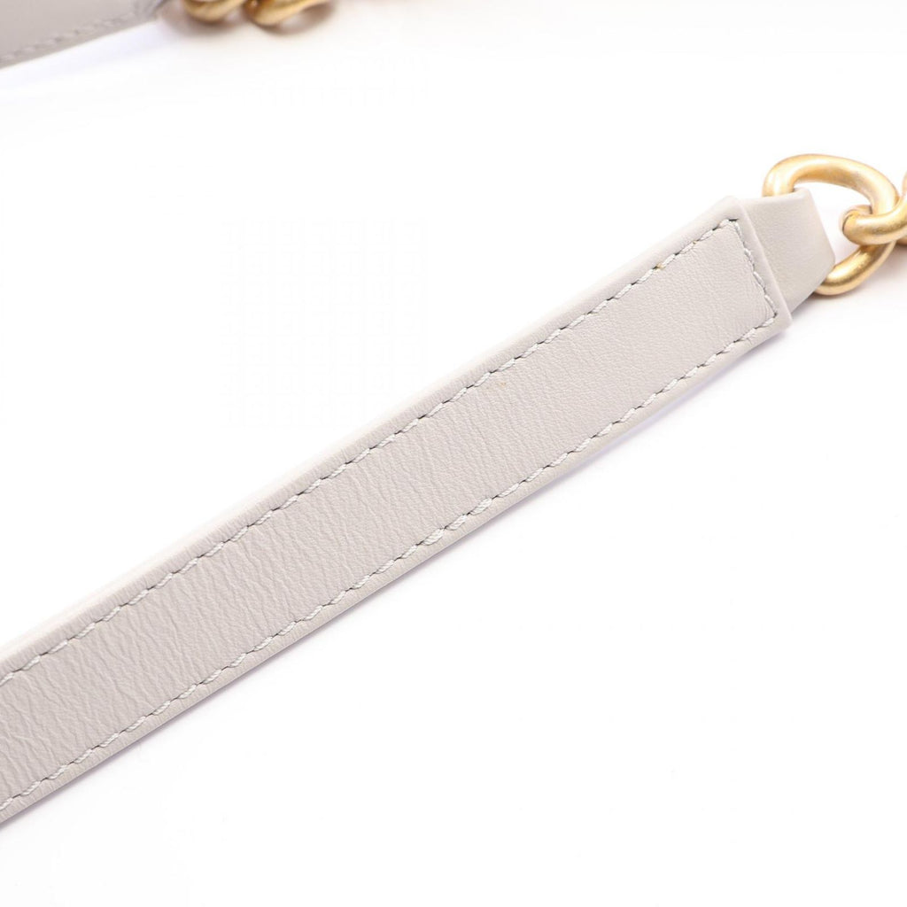 Chanel Shoulder Bag Boy Small Light Gray Leather Chain — view 7