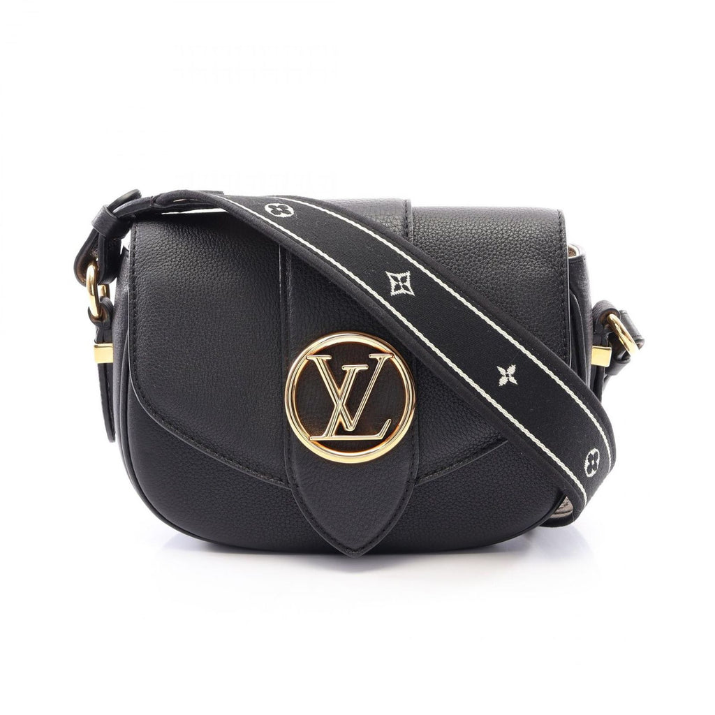Louis Vuitton Shoulder Bag LV Pont 9 LV Neuf Soft PM Noir Leather