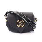 Louis Vuitton Shoulder Bag LV Pont 9 LV Neuf Soft PM Noir Leather