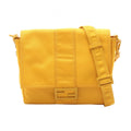Fendi Shoulder Bag Baguette Bucket Messenger Yellow Nylon Leather