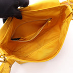 Fendi Shoulder Bag Baguette Bucket Messenger Yellow Nylon Leather — view 3