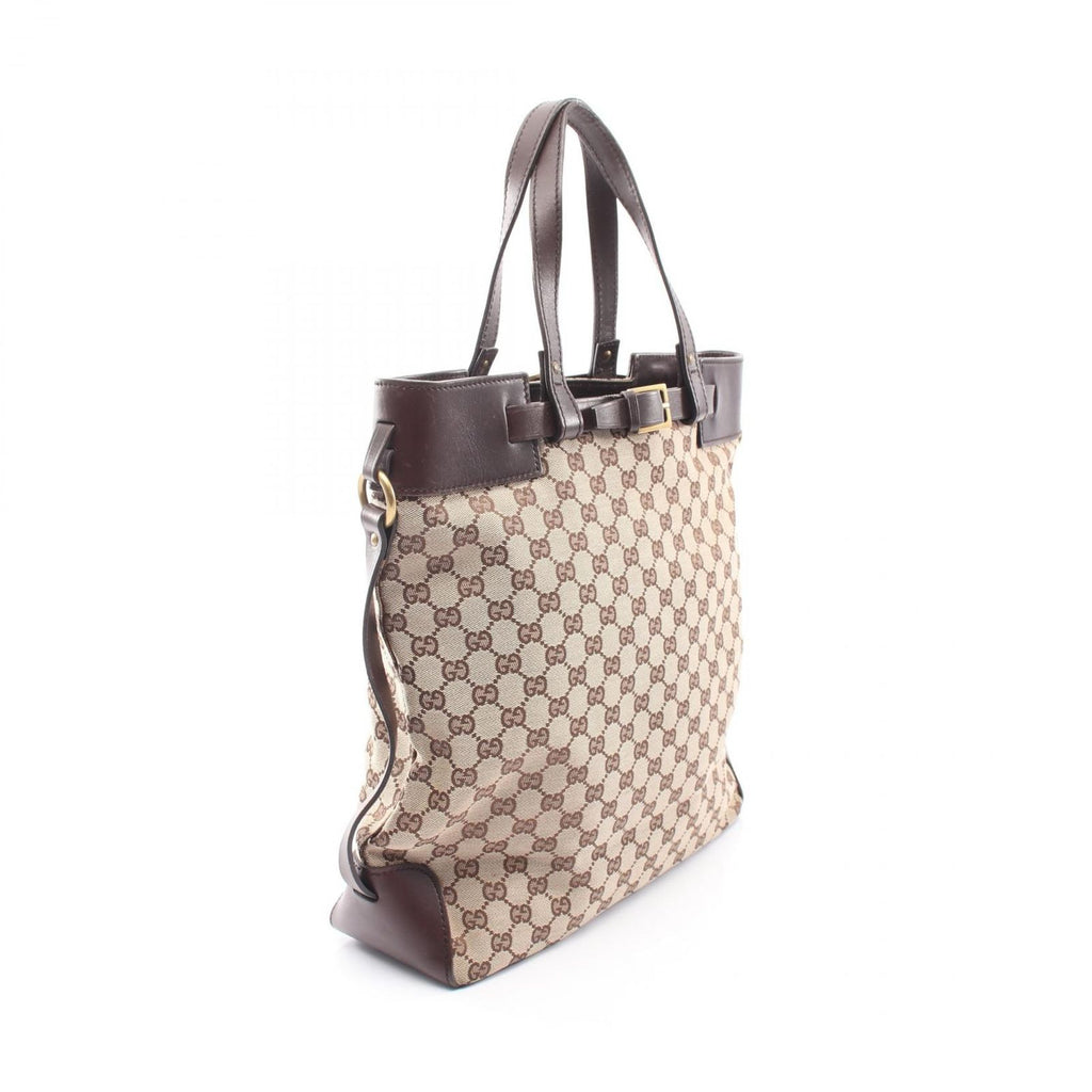 Gucci Tote GG Canvas Beige Dark Brown — view 2