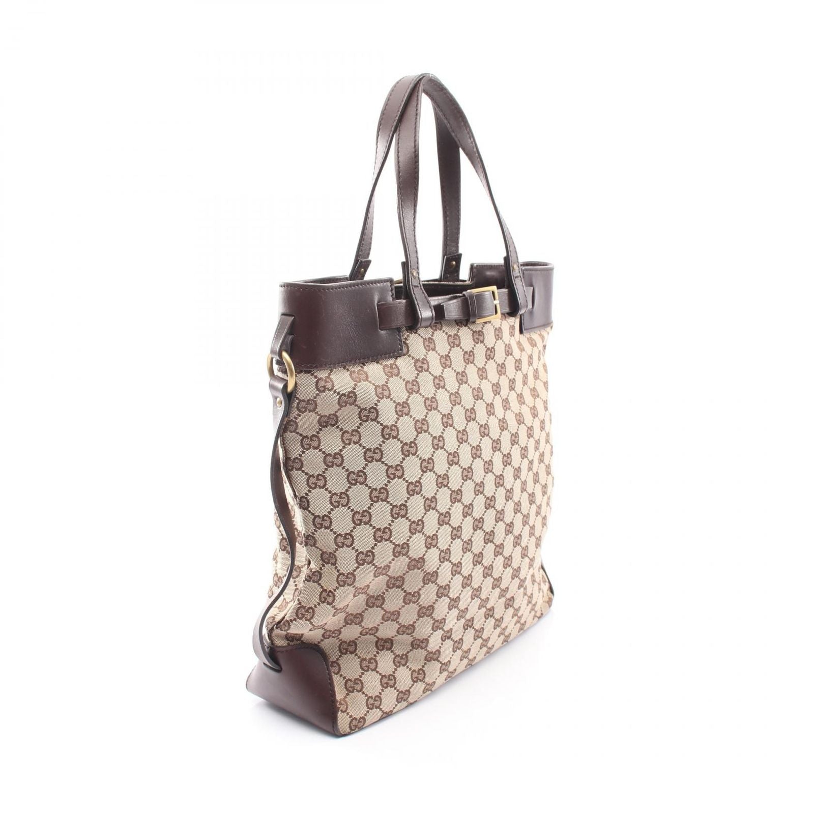 Gucci Tote GG Canvas Beige Dark Brown — view 2