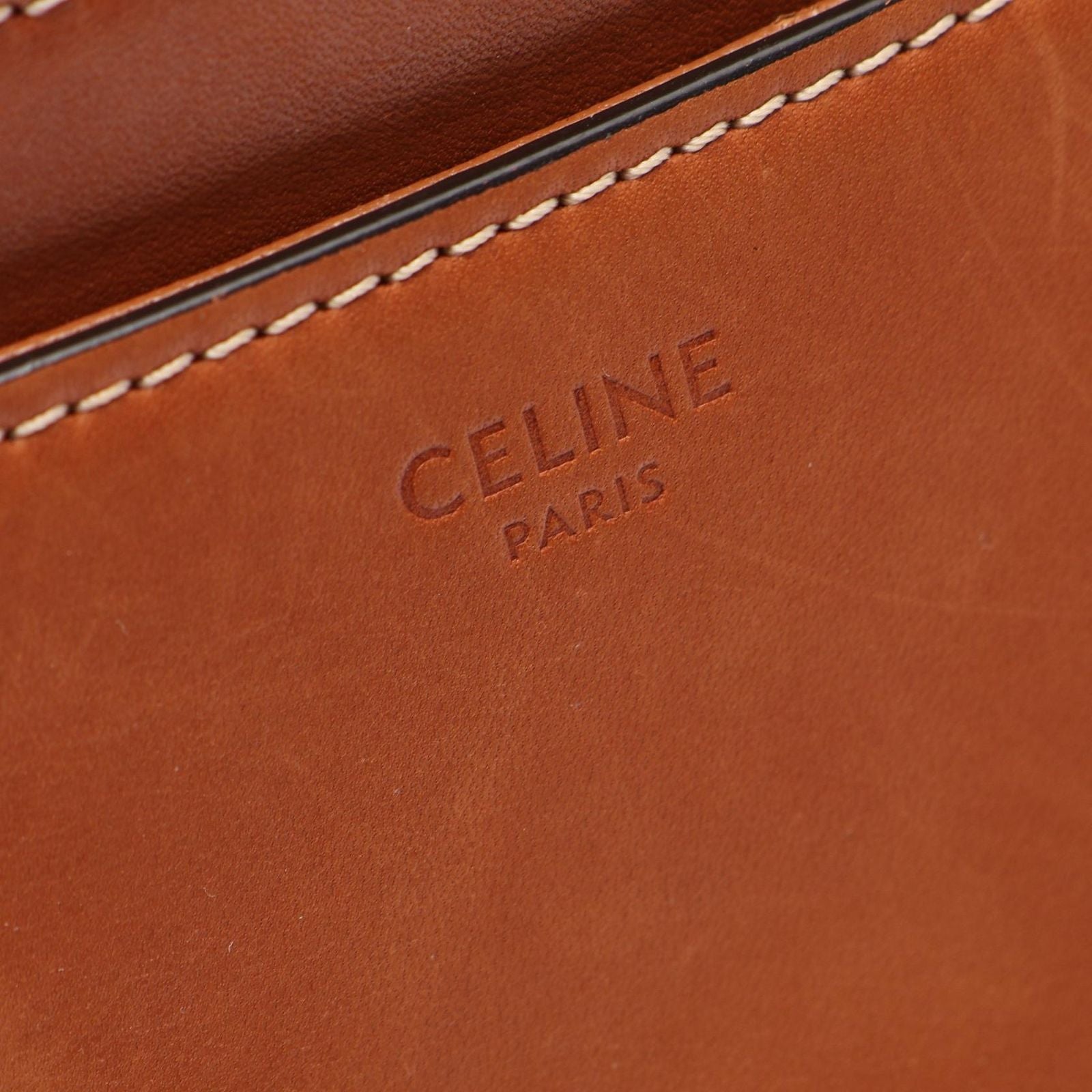 Celine Shoulder Bag Small Besace Tan Leather 16 — view 4