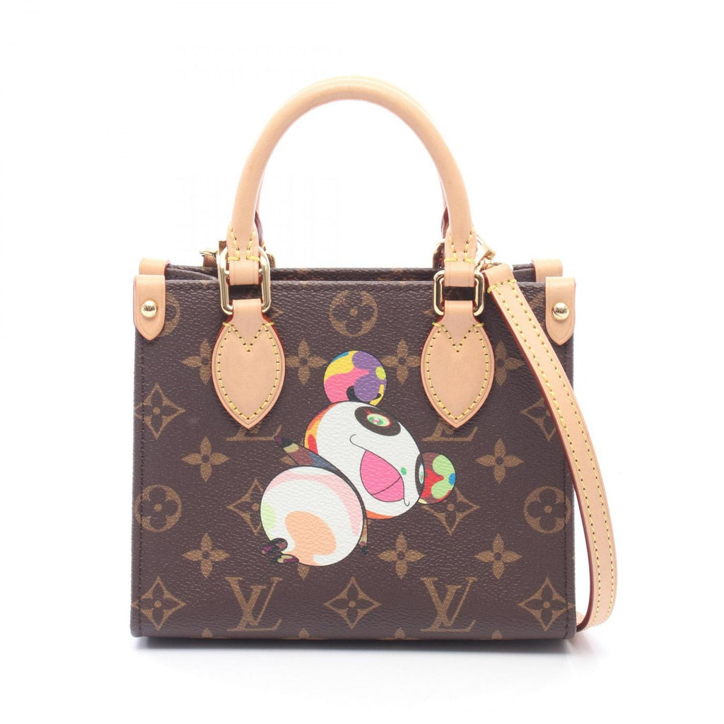 Louis Vuitton Handbag LV TM On The Go BB Monogram Panda 2-Way Canvas Leather LV