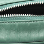 Prada Shoulder Bag Triangle Plate Green Leather Logo — view 6