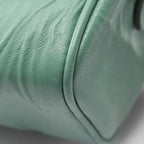 Prada Shoulder Bag Triangle Plate Green Leather Logo — view 5