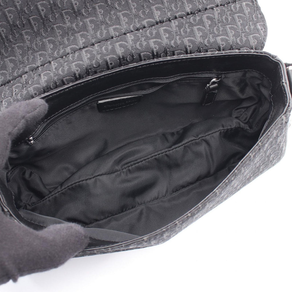 Dior Shoulder Bag Street Chic Trotter Black Canvas Leather — view 3