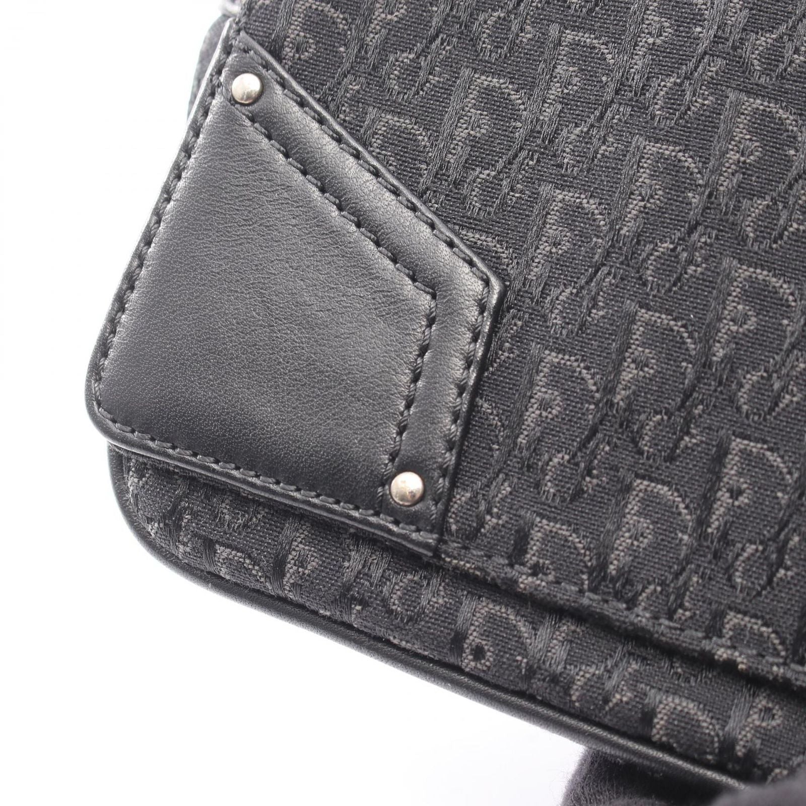 Dior Shoulder Bag Street Chic Trotter Black Canvas Leather — view 6