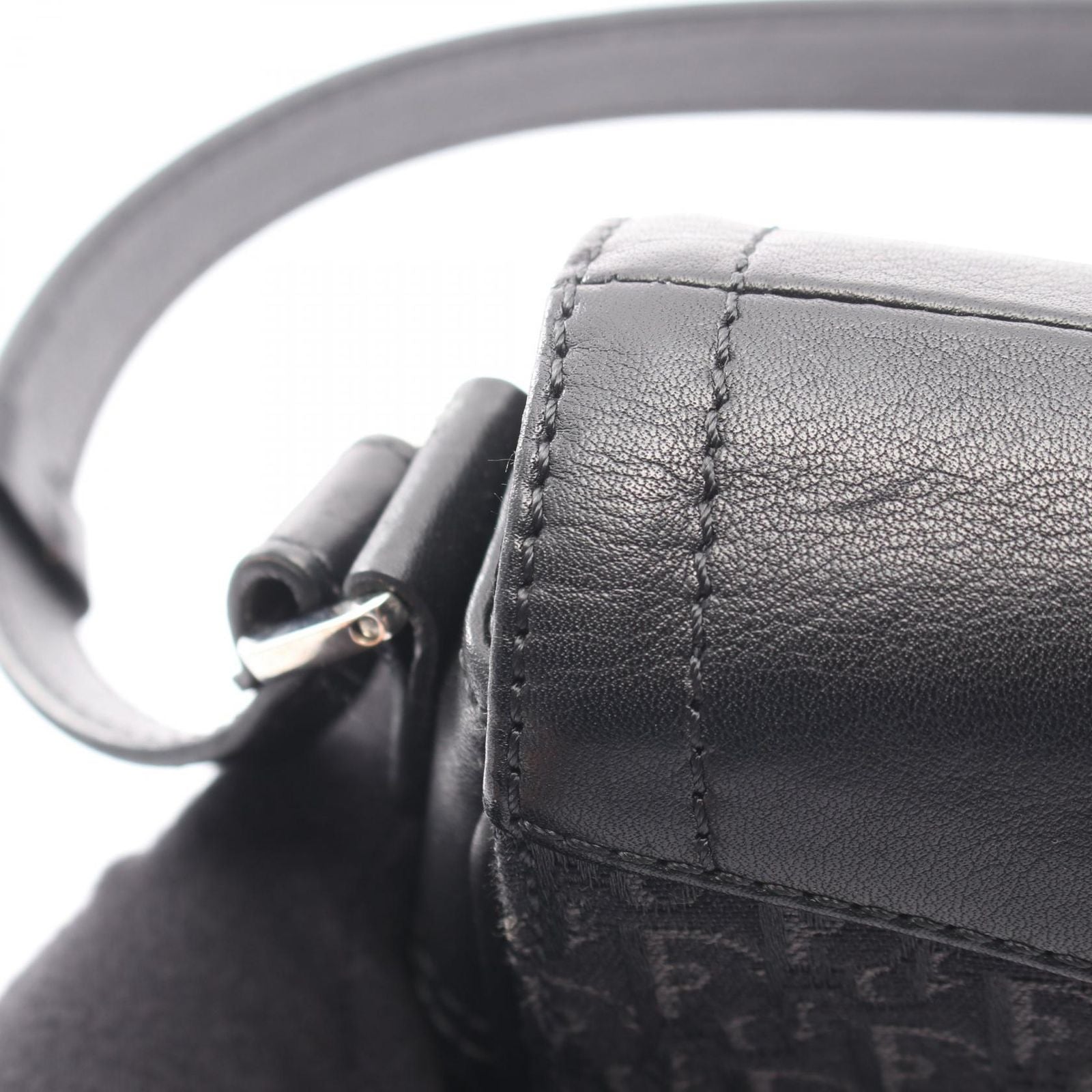 Dior Shoulder Bag Street Chic Trotter Black Canvas Leather — view 5