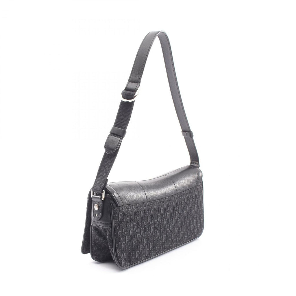 Dior Shoulder Bag Street Chic Trotter Black Canvas Leather — view 2
