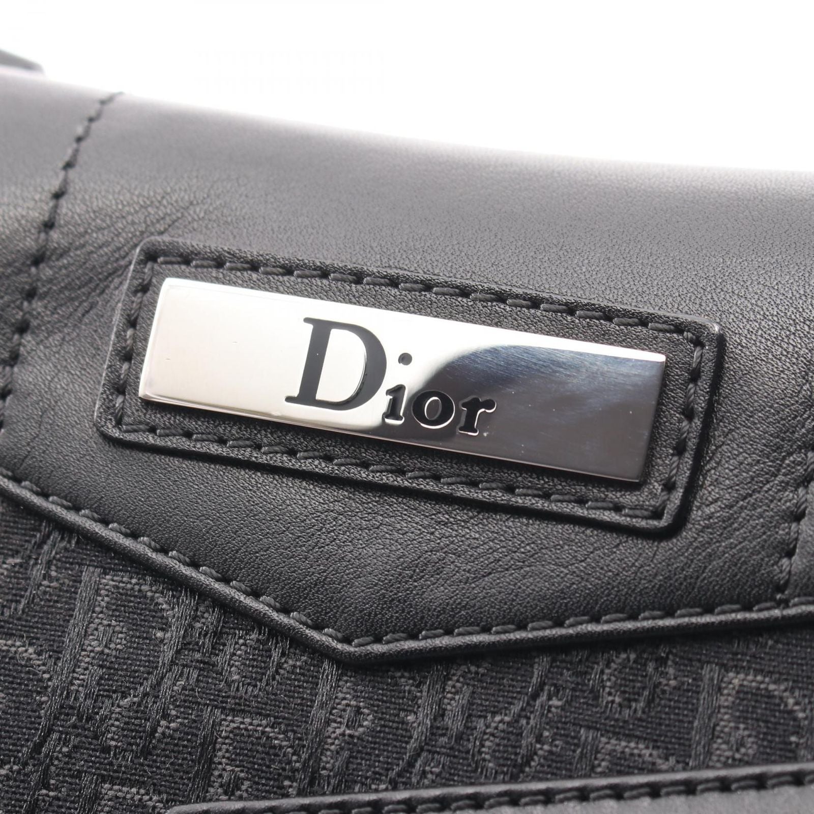 Dior Shoulder Bag Street Chic Trotter Black Canvas Leather — view 8