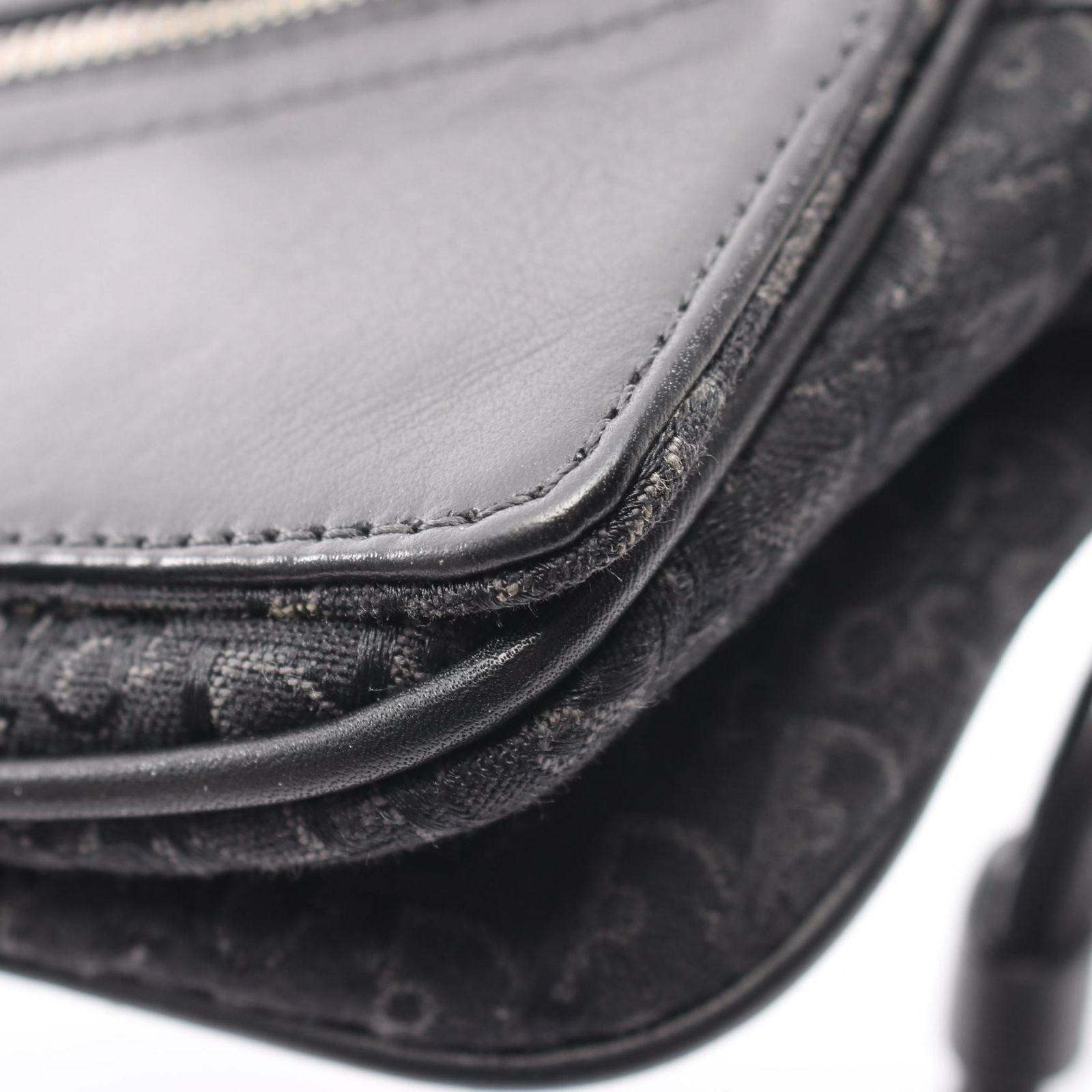 Dior Shoulder Bag Street Chic Trotter Black Canvas Leather — view 7