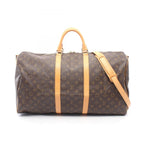 Louis Vuitton Boston Bag Keepall 55 2-Way Canvas Leather Bandouliere 55