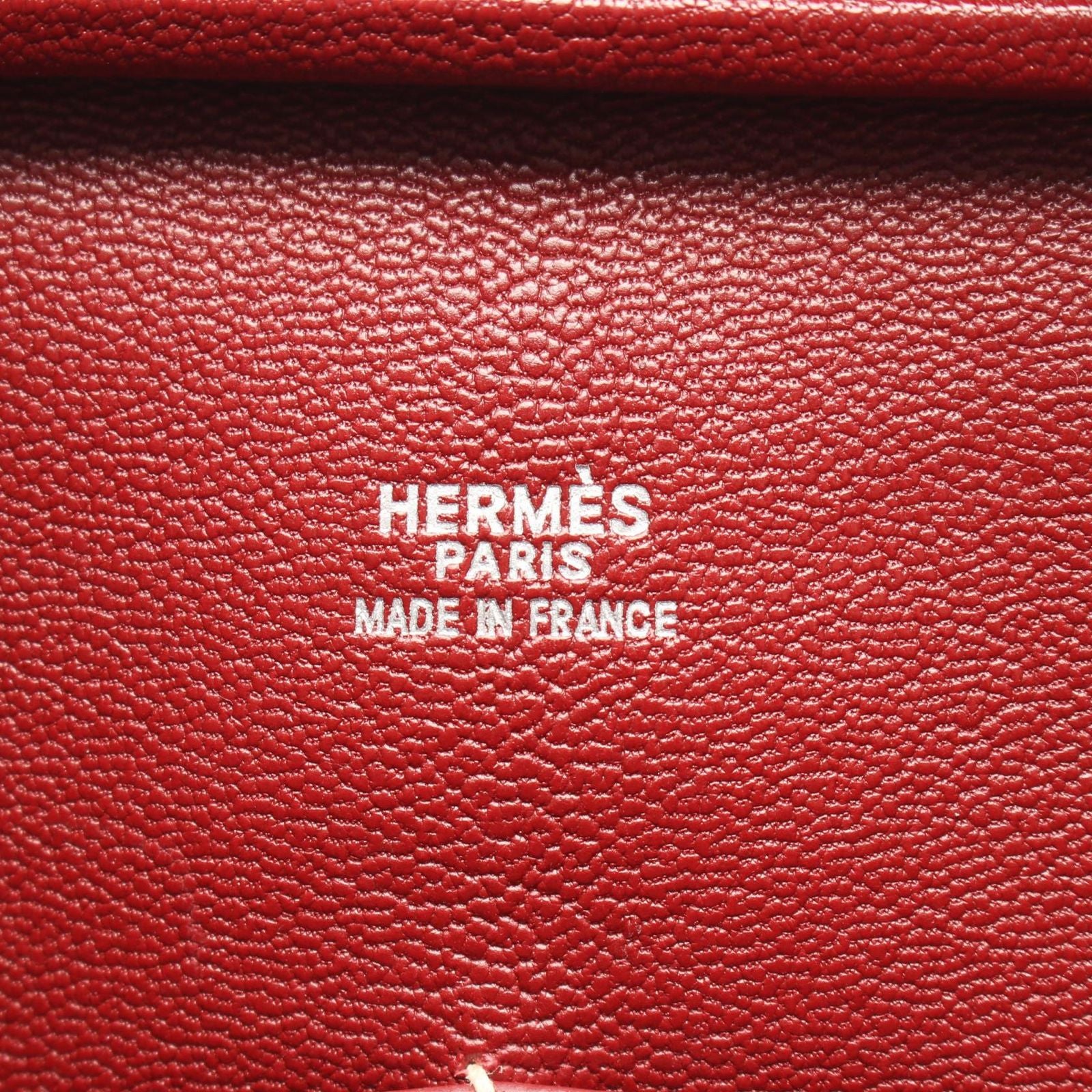 Hermes Handbag Plume 32 Rouge Ache Leather — view 4