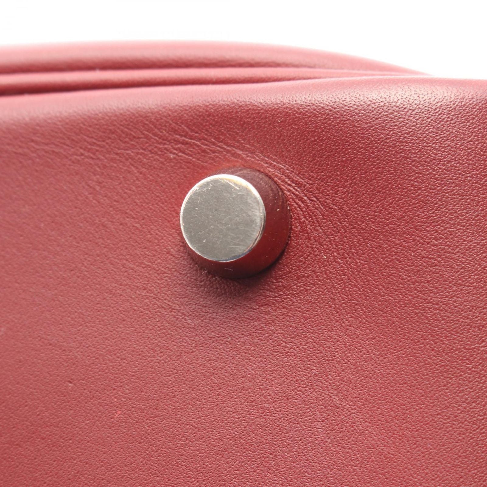 Hermes Handbag Plume 32 Rouge Ache Leather — view 9