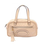 Loewe Handbag Made Tall Anagram Beige Leather