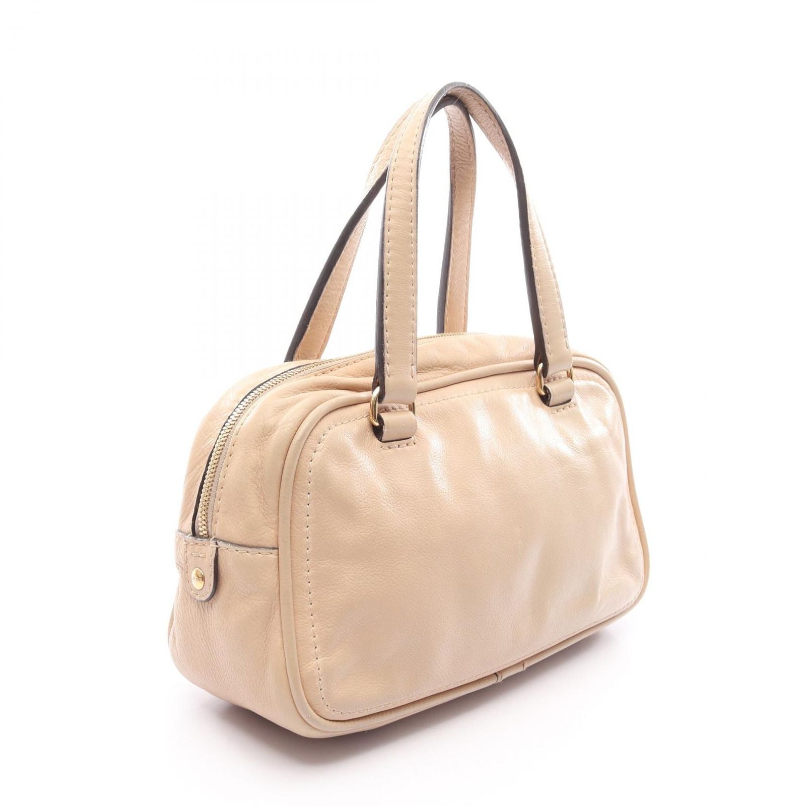 Loewe Handbag Made Tall Anagram Beige Leather — view 2