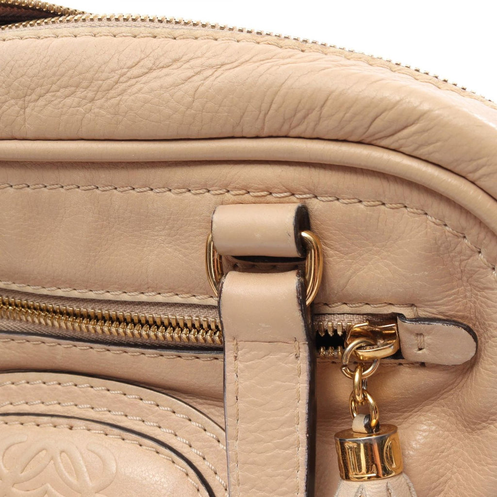 Loewe Handbag Made Tall Anagram Beige Leather — view 7