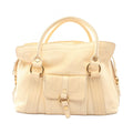 Celine Handbag Macadam Cream Leather Triomphe
