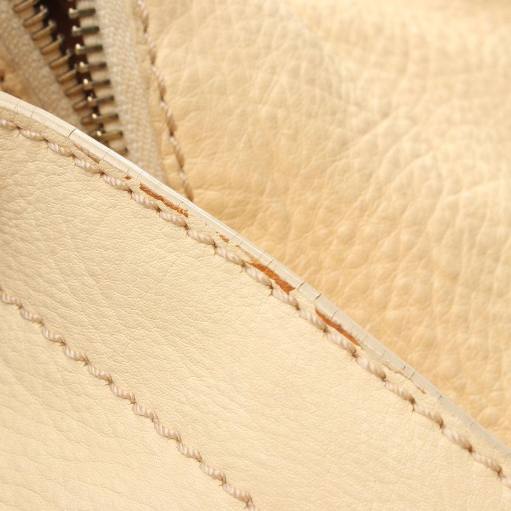 Celine Handbag Macadam Cream Leather Triomphe — view 6