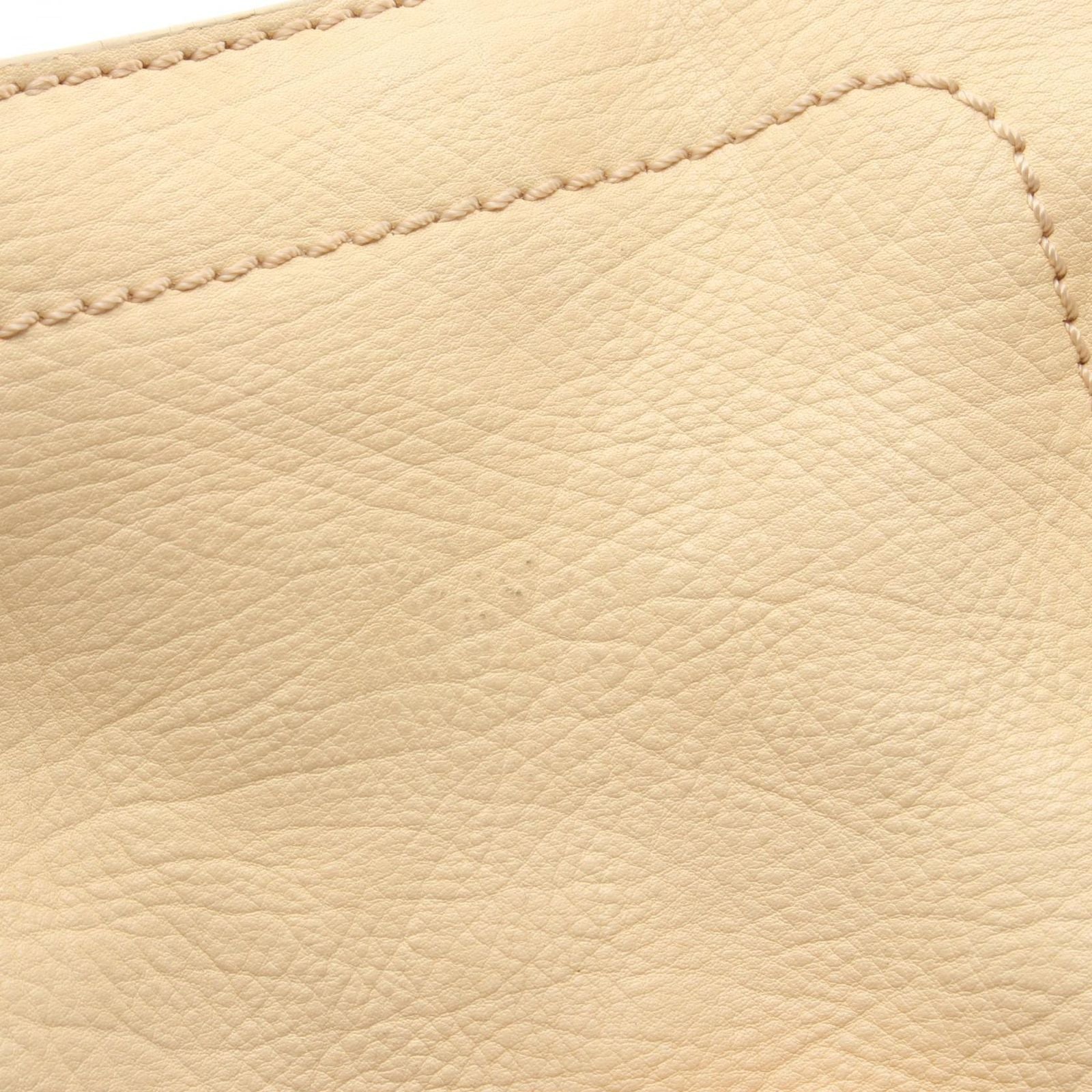 Celine Handbag Macadam Cream Leather Triomphe — view 9
