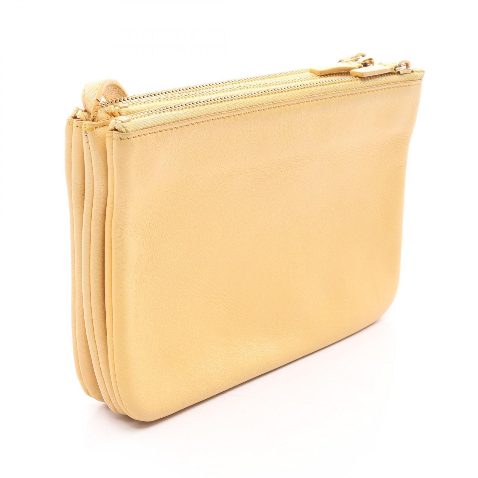 Celine Shoulder Bag Trio Small Yellow Leather — view 2