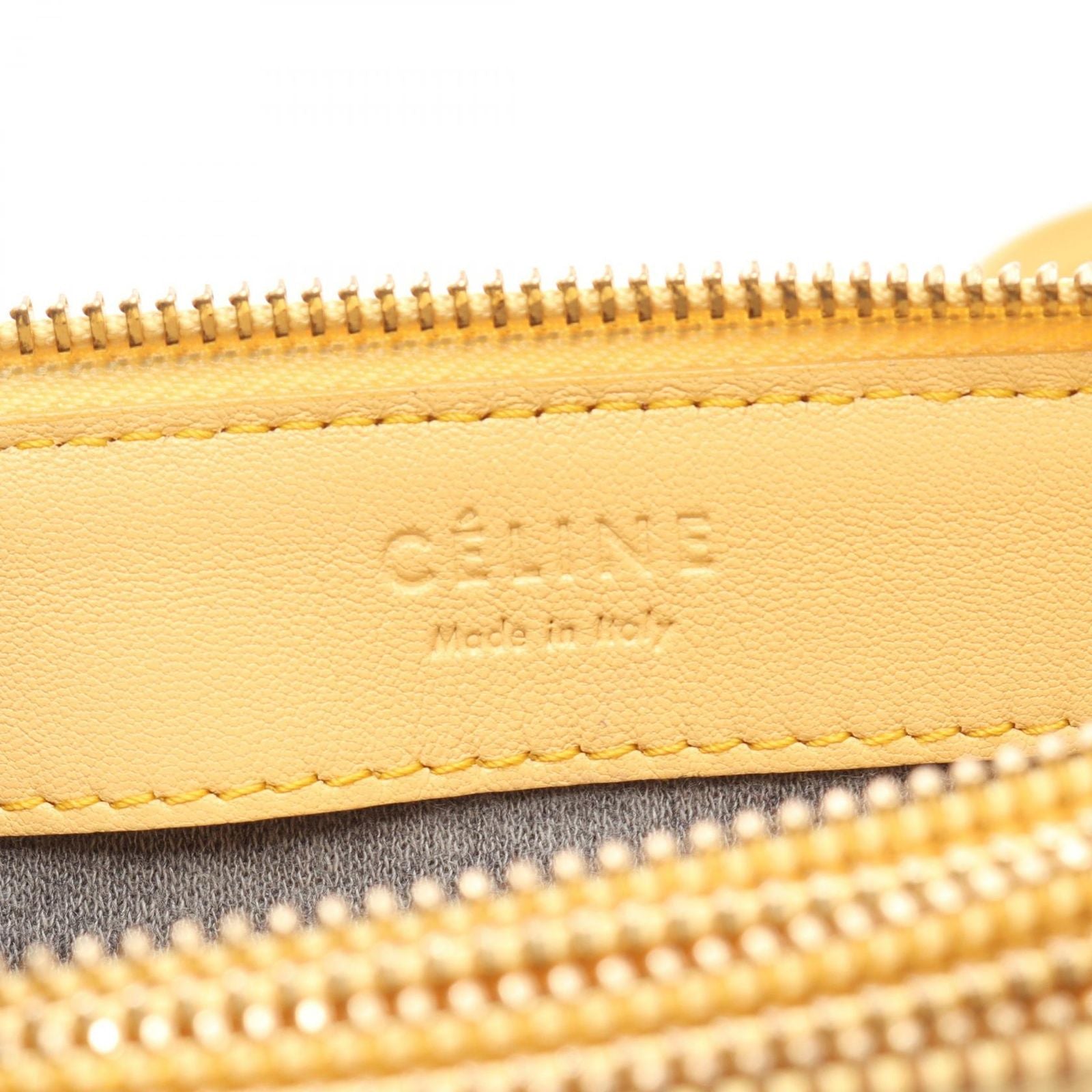 Celine Shoulder Bag Trio Small Yellow Leather — view 4