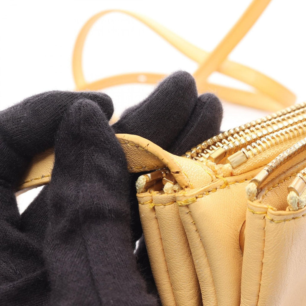 Celine Shoulder Bag Trio Small Yellow Leather — view 7