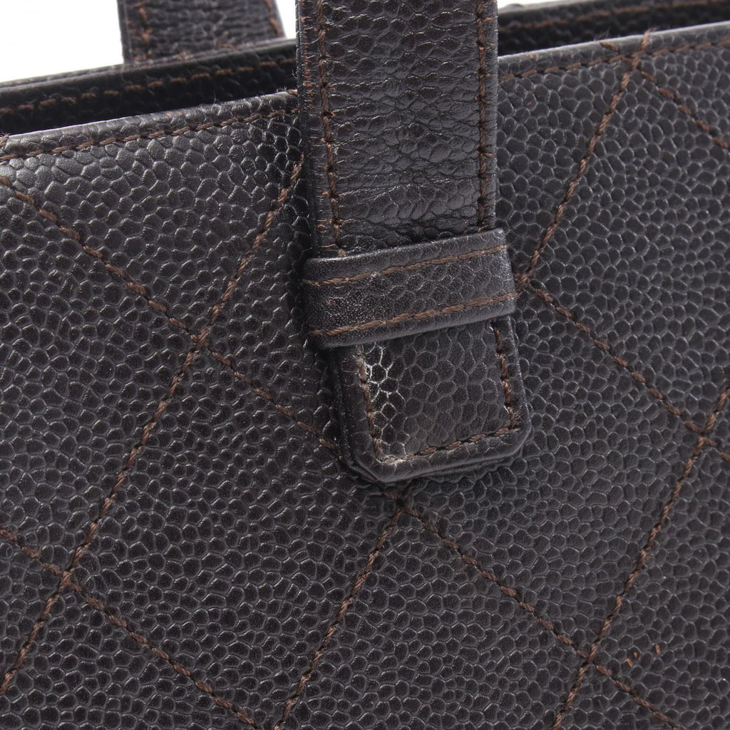Chanel Tote Quilted Dark Brown Calf — view 6