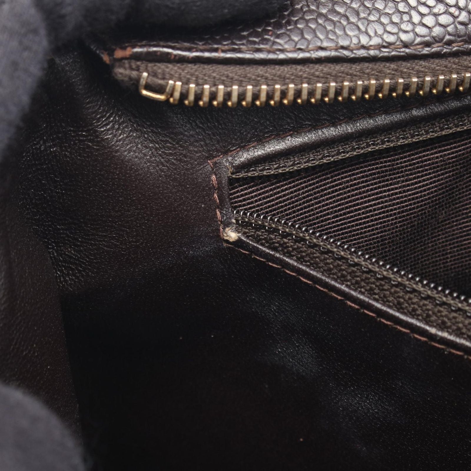 Chanel Tote Quilted Dark Brown Calf — view 7
