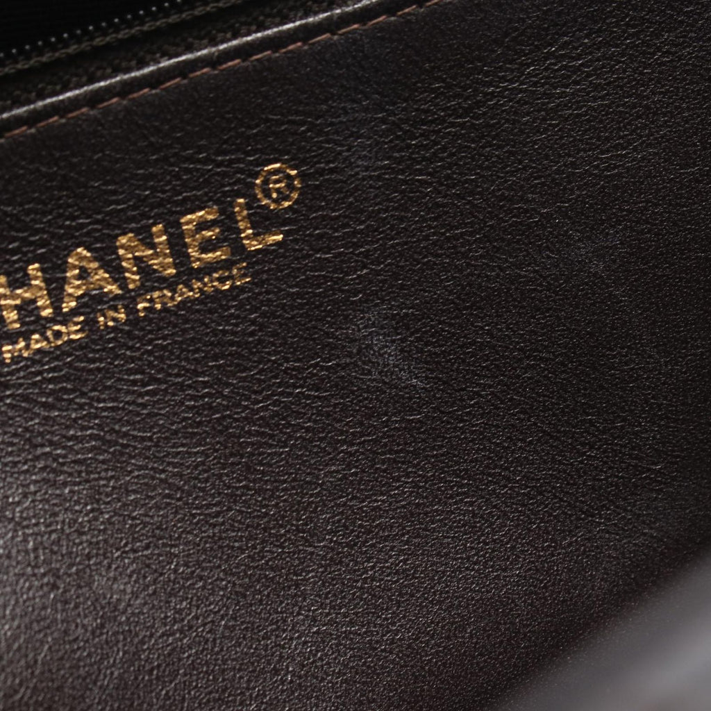 Chanel Tote Quilted Dark Brown Calf — view 8