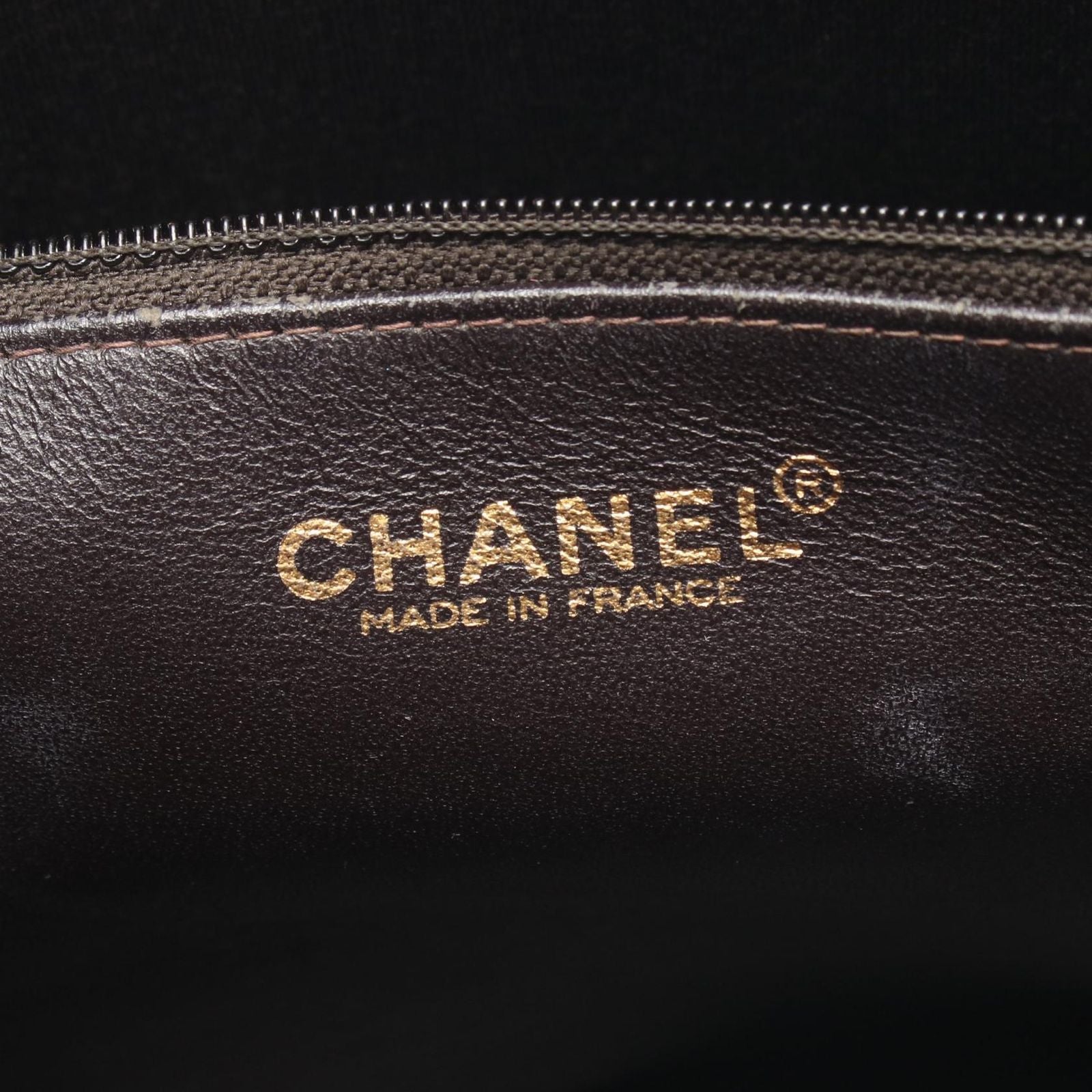 Chanel Tote Quilted Dark Brown Calf — view 4