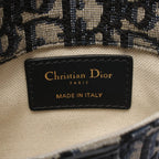 Dior Waist Bag Saddle Oblique Navy Canvas Leather — view 4