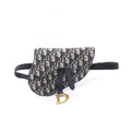 Dior Waist Bag Saddle Oblique Navy Canvas Leather
