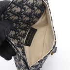 Dior Waist Bag Saddle Oblique Navy Canvas Leather — view 3